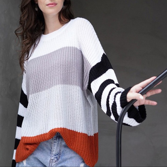 ✨LAST ONE✨Mixed stripe sweater tunic - Picture 4 of 6